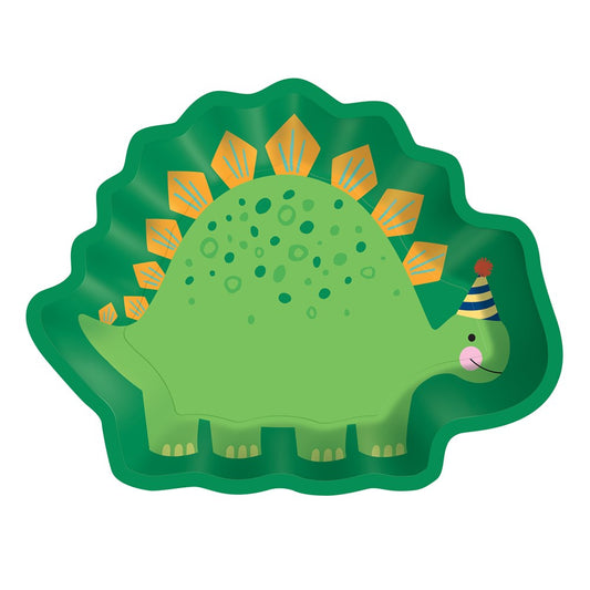 Dino-Mite Party Shaped 9in Plate 8ct