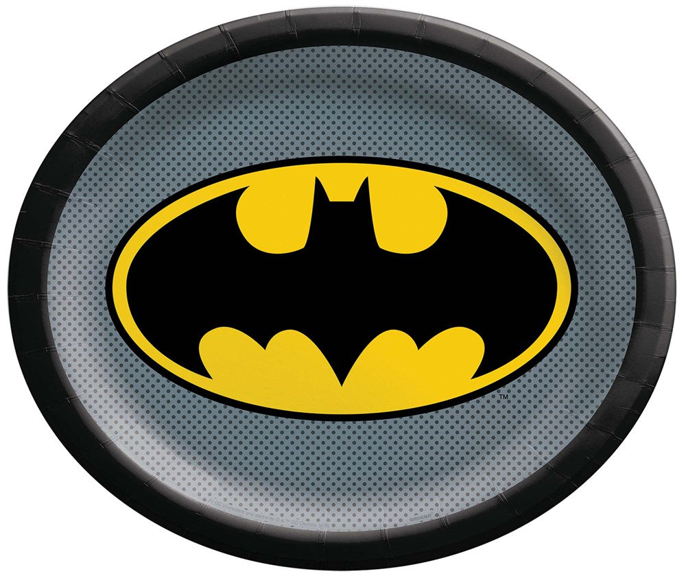 Heroes Unite Plate Oval Batman 8ct