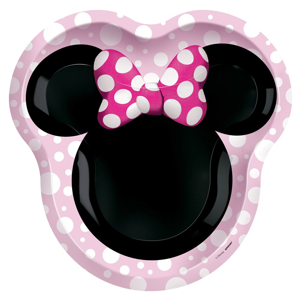 Disney Minnie Mouse Forever 10.5in Shaped Plates 8ct