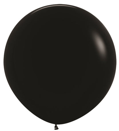 36 inch Sempertex Deluxe Black Latex Balloons 10ct