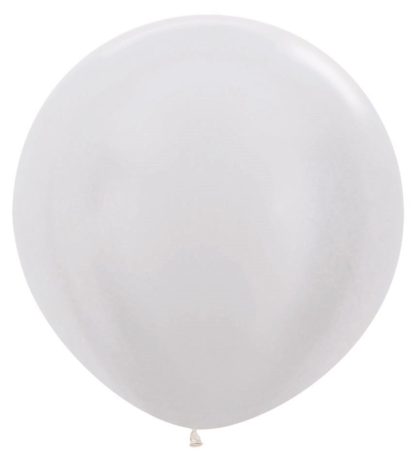 36 inch Sempertex Pearl White Latex Balloons 10ct