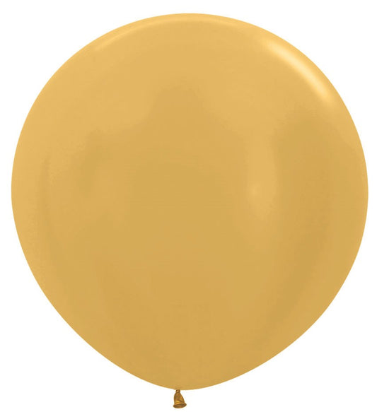 36 inch Sempertex Metallic Gold Latex Balloons 10ct