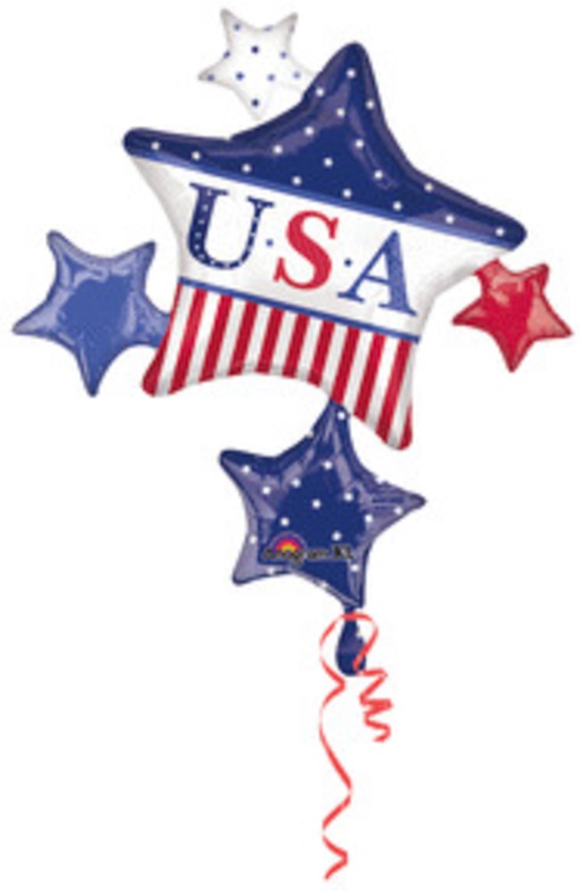 Anagram 4th of July American Classic Star Cluster 35in Foil Balloon