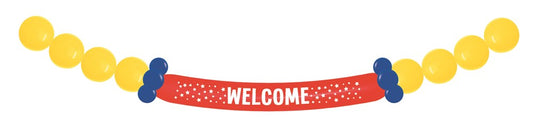 10' Sempertex Welcome Balloon Banner Latex 17ct