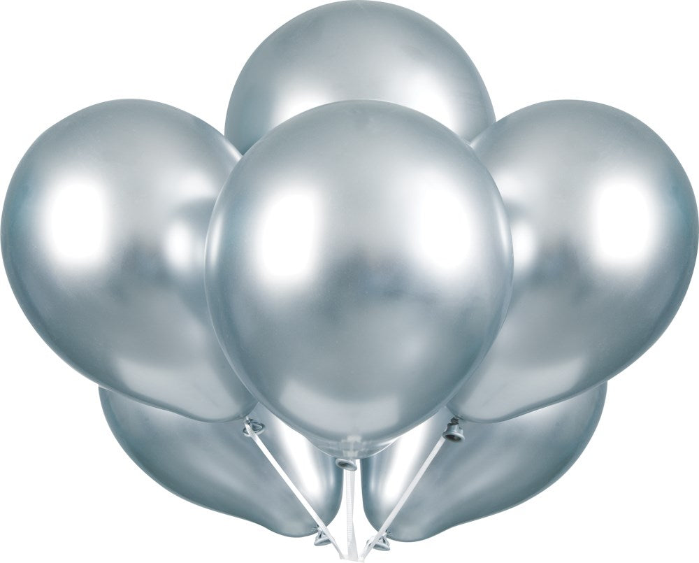 Platinum Latex Balloon Silver 11in 6ct