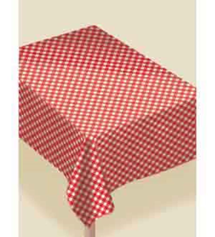 Gingham Tablecover 52x90 Flannel Backed