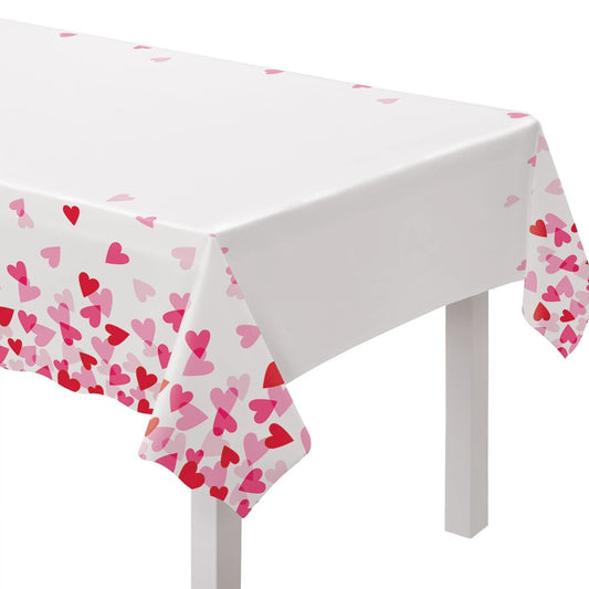Valentines Day Heart Party Table Cover