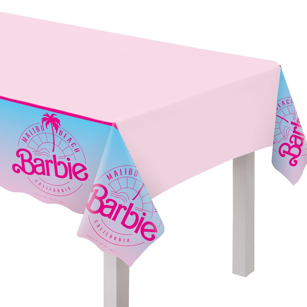 Malibu Barbie Plastic 54 inch x 96 inch Table Cover 1ct