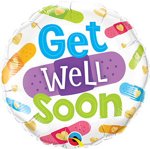 Qualatex 18 Inch Get Well Soon Bandages Foil Balloon 1ct