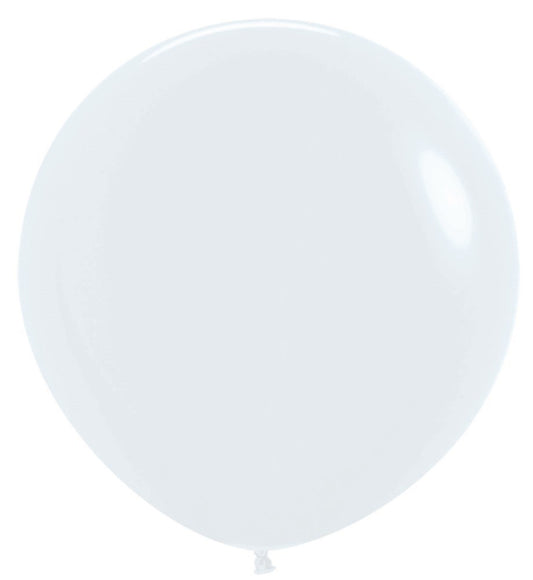 24 inch Sempertex Fashion White Latex Balloons 10ct