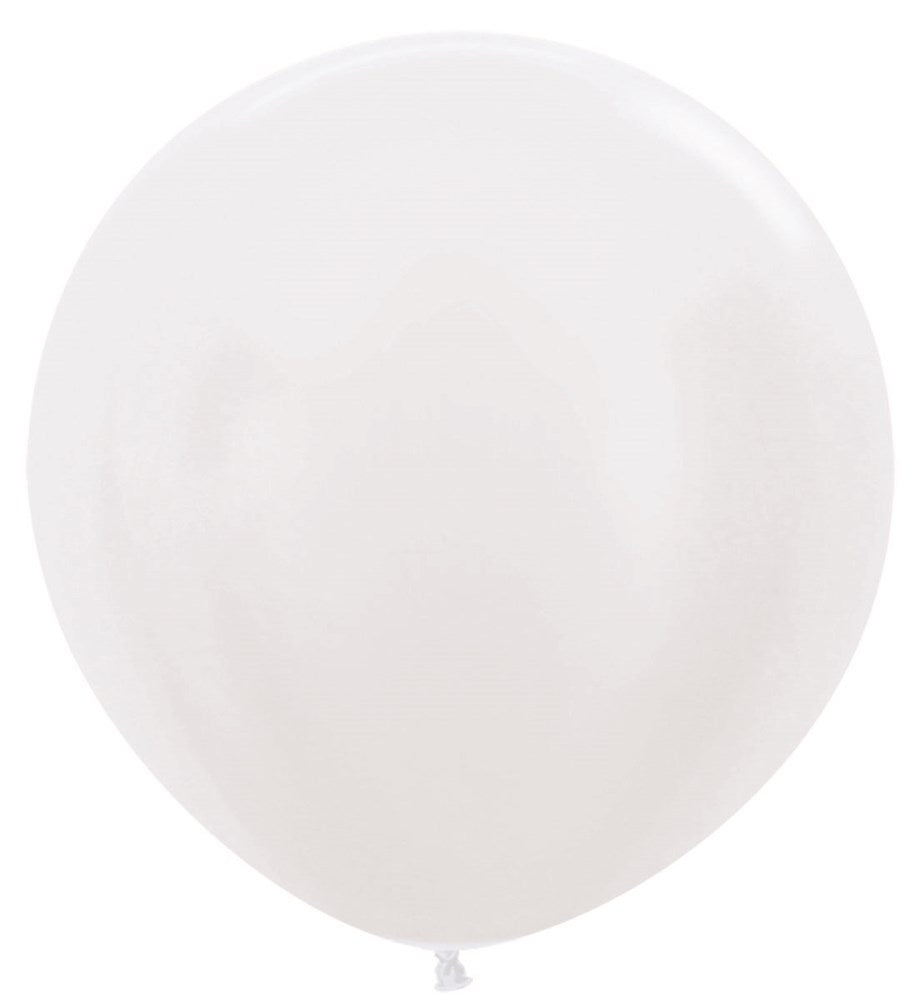 Globos de látex blanco perla Sempertex de 24 pulgadas, 10 unidades