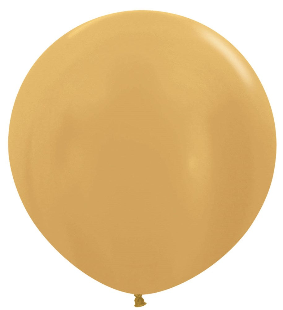 24 inch Sempertex Metallic Gold Latex Balloons 10ct