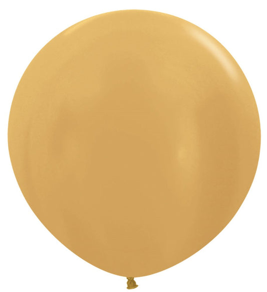 24 inch Sempertex Metallic Gold Latex Balloons 10ct