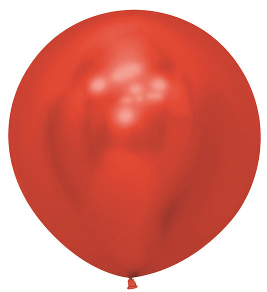 Globos de látex rojo cristalino Sempertex Reflex de 24 pulgadas, 10 unidades