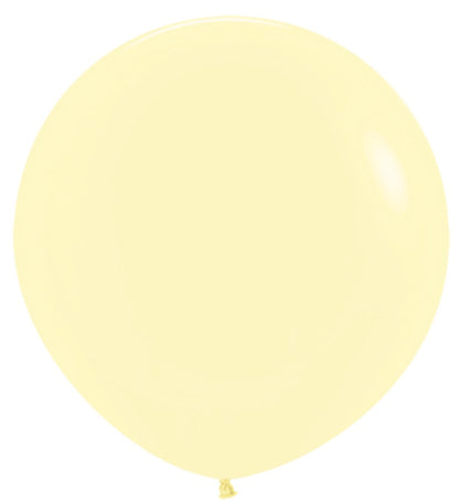 Globos de látex amarillo mate pastel Sempertex de 24 pulgadas, 10 unidades