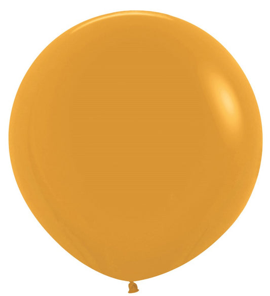 24 inch Sempertex Deluxe Mustard Latex Balloons 10ct