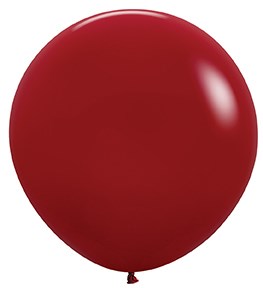 24 inch Sempertex Deluxe Imperial Red Latex Balloons 10ct