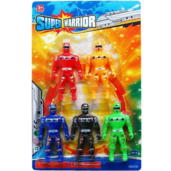 5pc 4.5in Super Warrior Action Figures - Toy World Inc