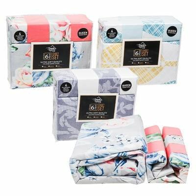 6 Piece Bed Sheet Set Queen - Assortments - Toy World Inc