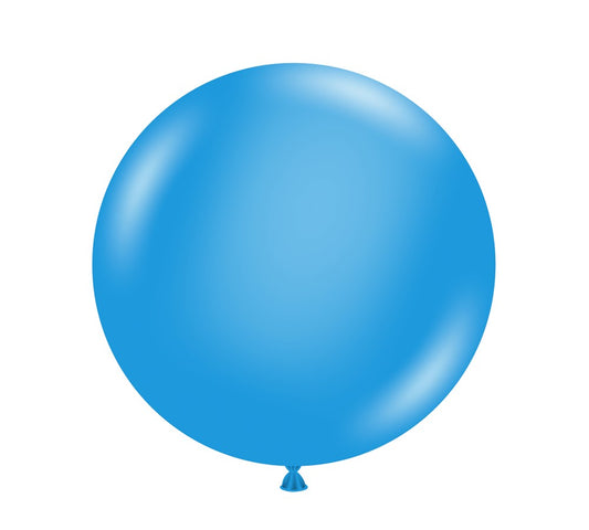 Tuftex Round Super Jumbo 60in Blue Latex Balloon 1ct