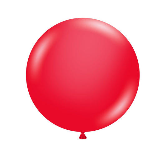 Tuftex Round Super Jumbo 60in Red Latex Balloon 1ct