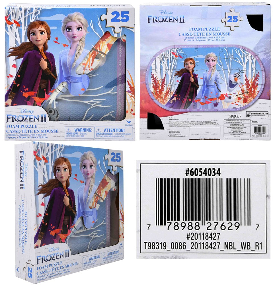 Alfombrilla de rompecabezas de espuma Frozen 2 en caja 10.5x2.5x10.5