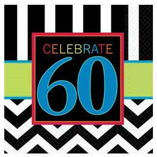 60th Celebration Napkin (S) 16ct - Toy World Inc