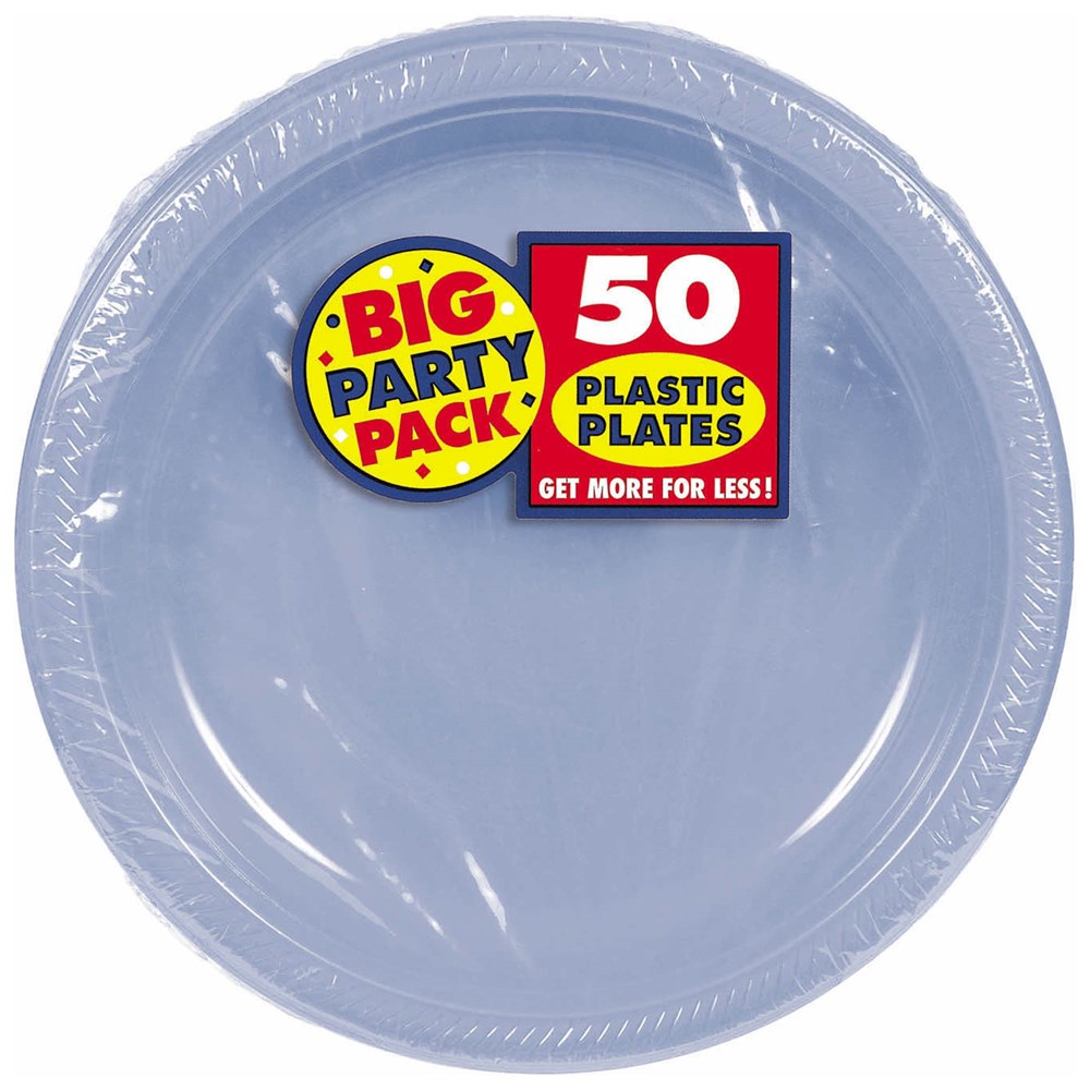 Pastel Blue Plastic Plate 10.25in 50c