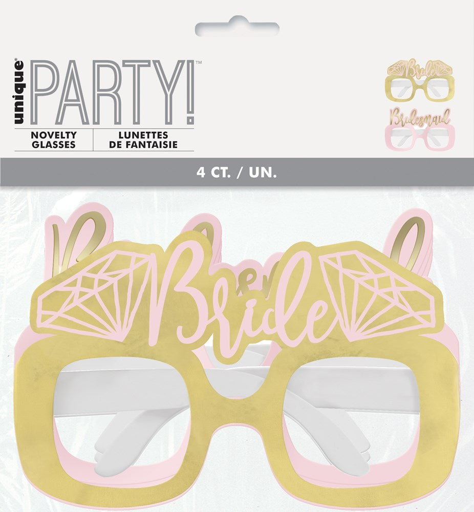 4 Foil Bachelorette Party Glasses