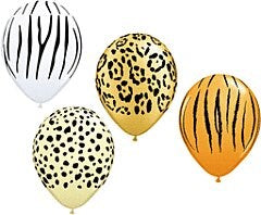 11 inch Safari Assorted Qualatex Latex Balloons- 50ct.