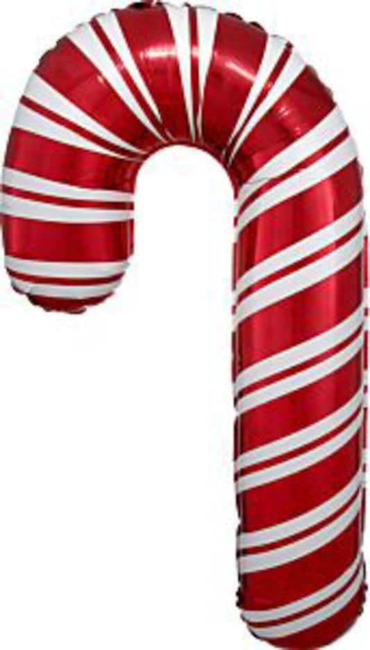 Christmas Holiday Candy Cane 37in Foil Balloon FLAT