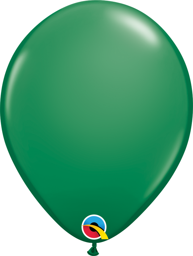 11 inch Qualatex Dark Green Latex Balloons 100ct