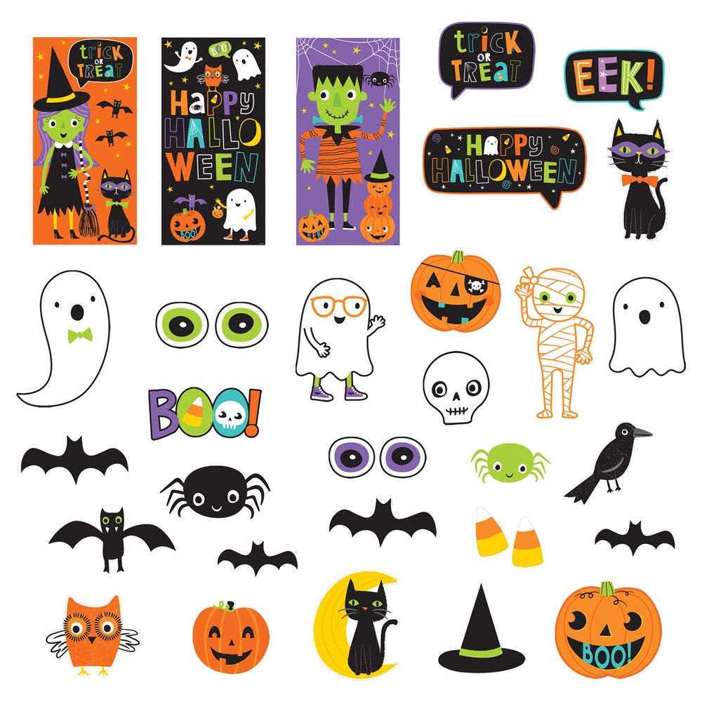 Hallo-ween Friends Mega Value Pack Scene Setters Wall Decorating Kit 33ct