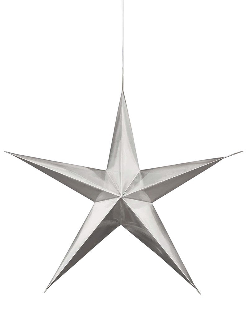 Hanging 3D Stars Silver 3ct