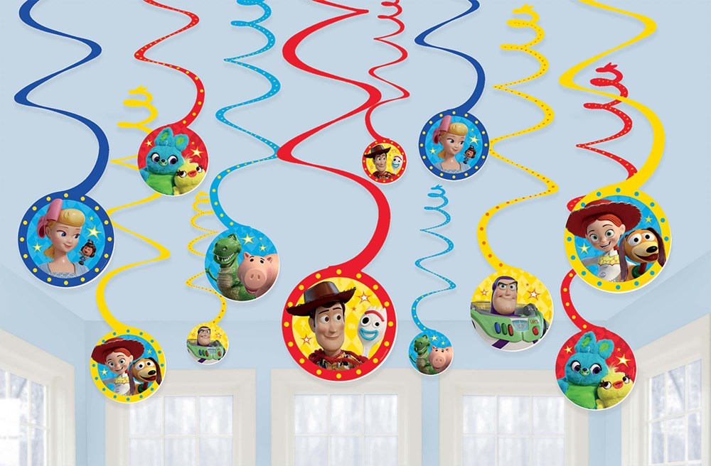 Toy Story 4 Spiral Decorations 12ct