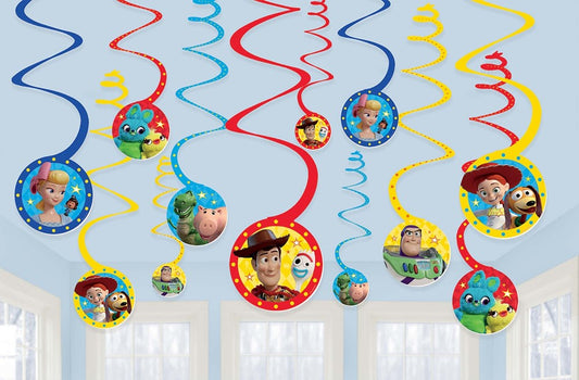 Toy Story 4 Espiral Decoraciones 12ct