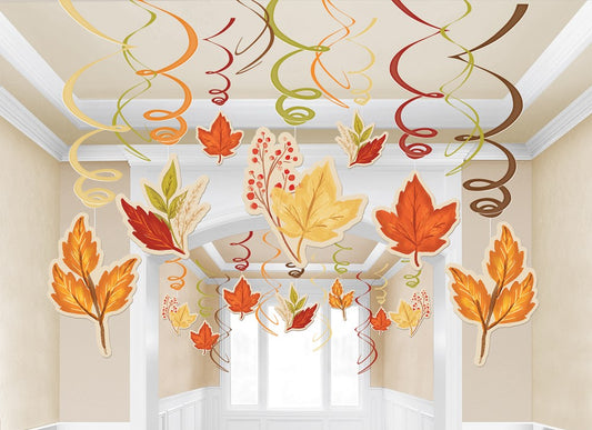 Fall Foliage Mega Value Pack Hanging Swirl Decoration