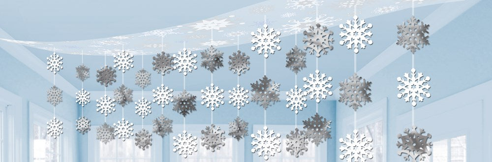 Let it Snow Ceiling Decoration- Plastic & Foil