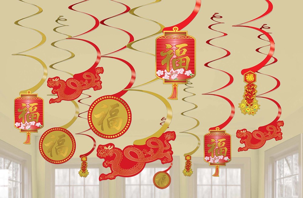 Decoración de remolinos de año nuevo chino
