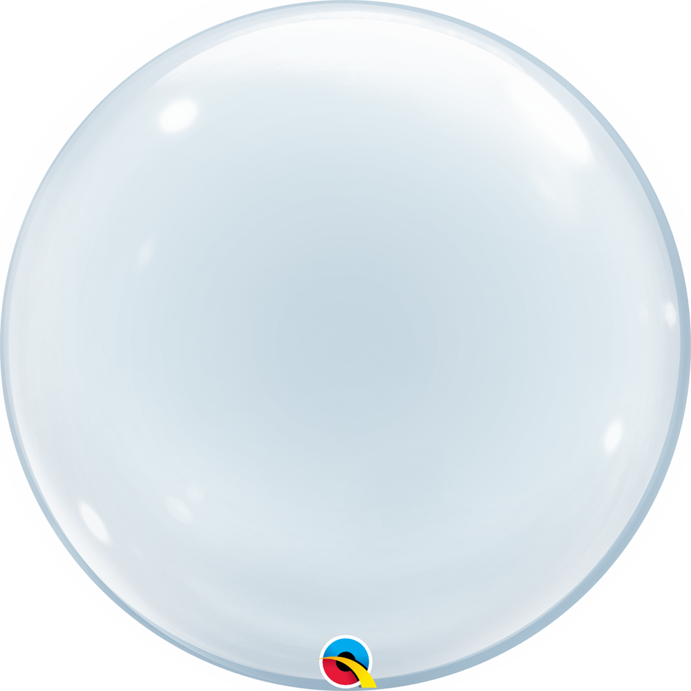 Burbuja decorativa transparente Qualatex de 24 pulgadas
