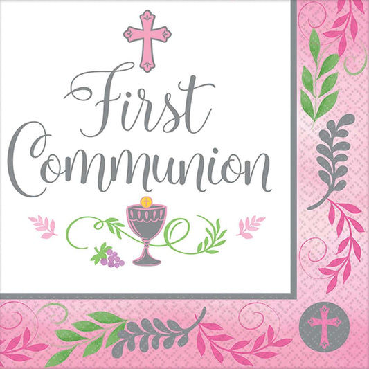My First Communion Day Girl Napkin (S) 36ct