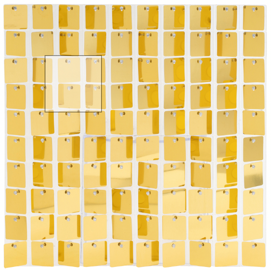 Gold Square Clear Shimmer Wall 1 square foot 1ct