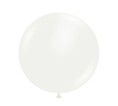 Tuftex Round Cloud Buster 72in White Latex Balloon 1ct