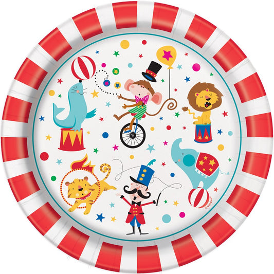 Circus Carnival Plate (L) 8ct
