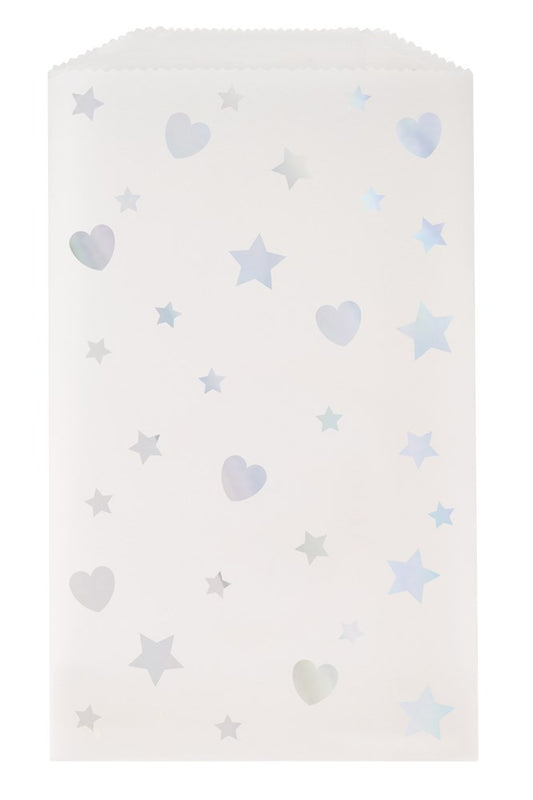 Hearts and Stars Treat Bag 8ct - Irridescent