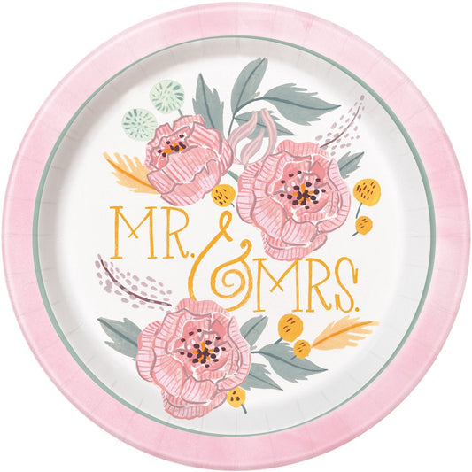 Painted Floral Plate(L) 8ct