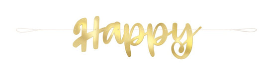 Pancarta de feliz cumpleaños con texto en oro rosa de 7 pies – Toy World Inc