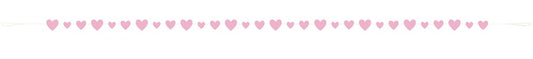 Baby Shower Heart - Pink Cutout Garland 9ft