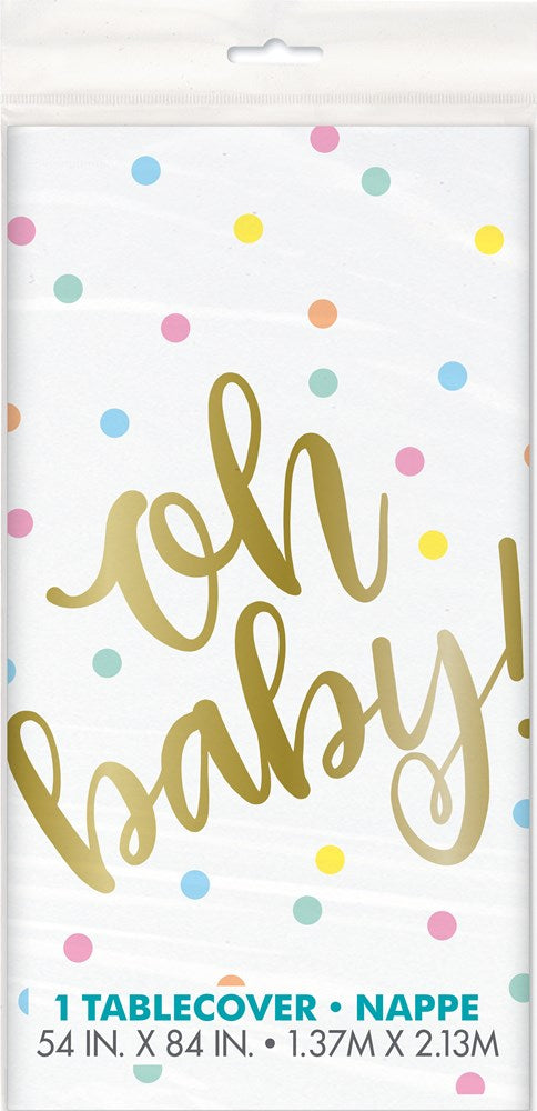 Oh Baby Gold Mantel Baby Shower 54x84