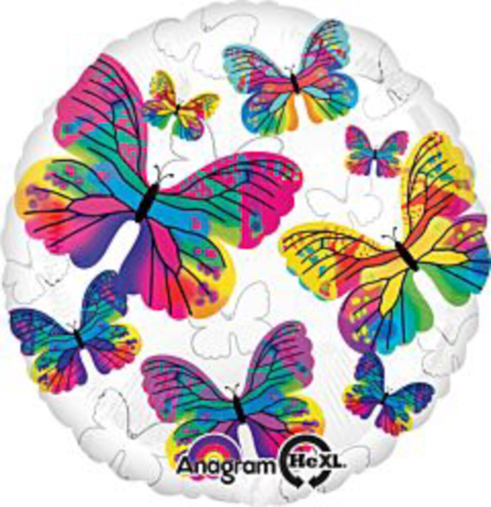 Beautiful Butterflies 17in Foil Balloon